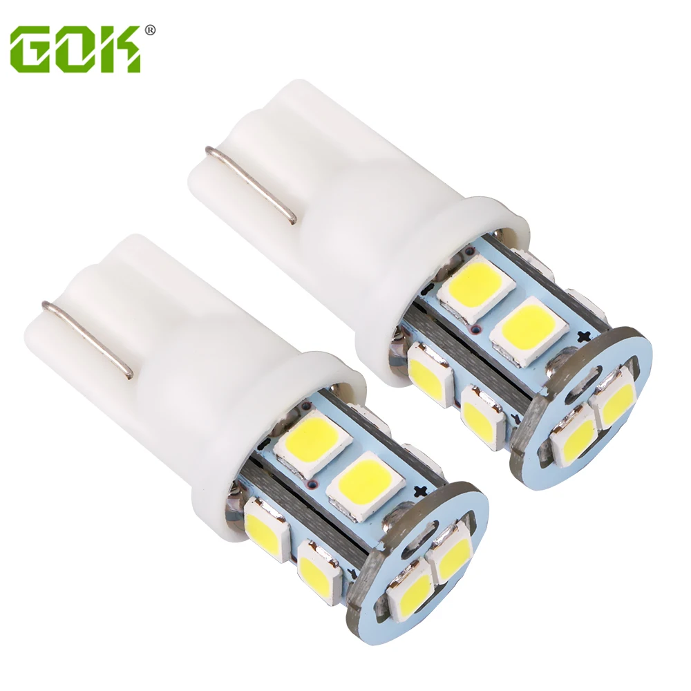 100 шт. Авто T10 10smd 194 168 192 w5w светодио дный 2835 smd t10 10 светодио дный Авто Клин Парковка потолочный плафон t10 клин Обратный лампа