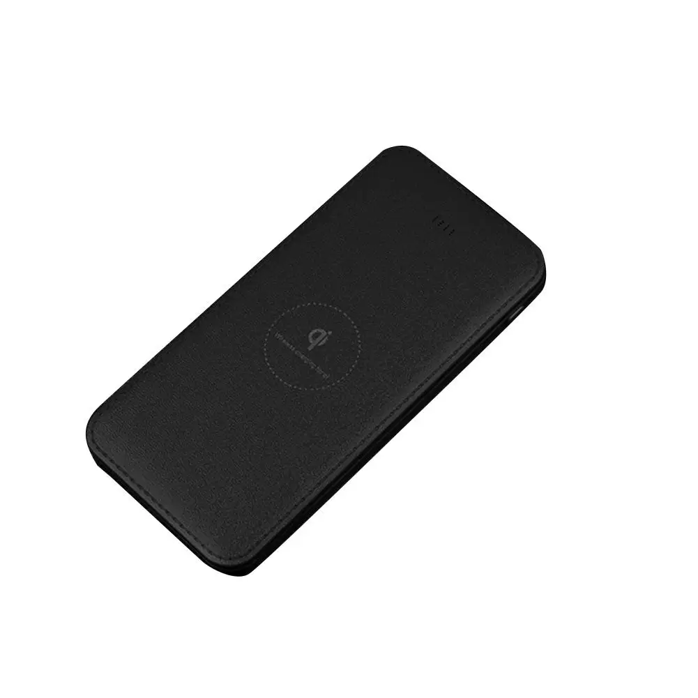 Портативное 10000 мАч Беспроводное зарядное устройство для iPhone X/8, беспроводное зарядное устройство для мобильного телефона с 10000 мАч источником питания - Тип штекера: Black