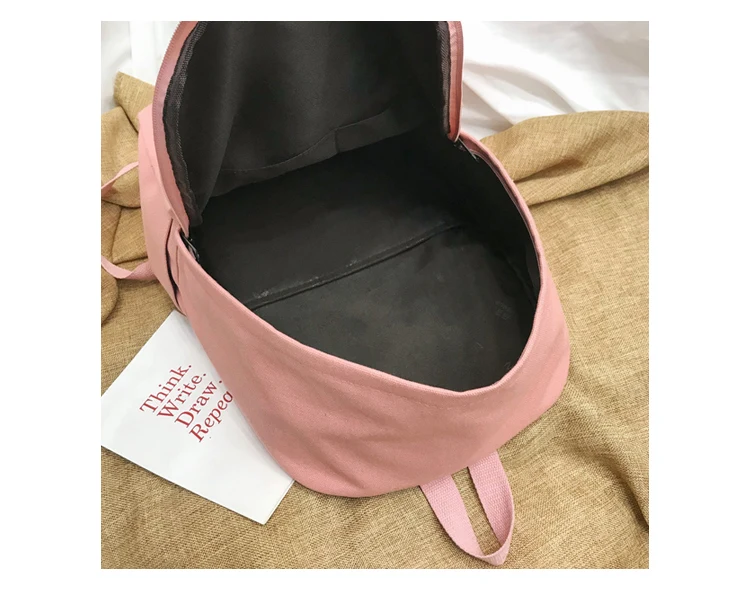 Preppy Style Women Backpack for School Teenagers Girls Vintage School Bag Ladies Canvas Fabric Backpack Female Book bag Mochila--_40