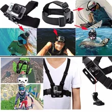 Accessories kit For Gopro hero 4 5 SJCAM SJ4000 Floating Bobber Chest Head Hand Mount Strap Car Suction Mount Selfie Stick 43
