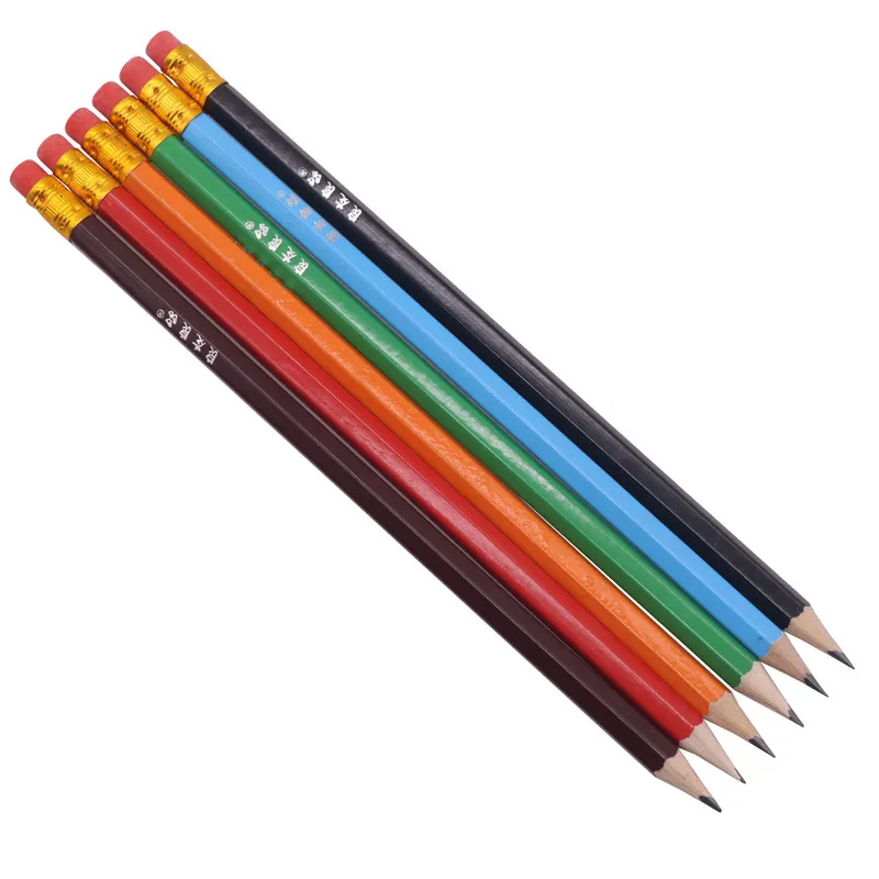 6 шт. HB деревянный карандаш 190*8 мм цвет ручка Полюс дети для начинающего художника эскиз написать студенческие канцелярские товары оптом