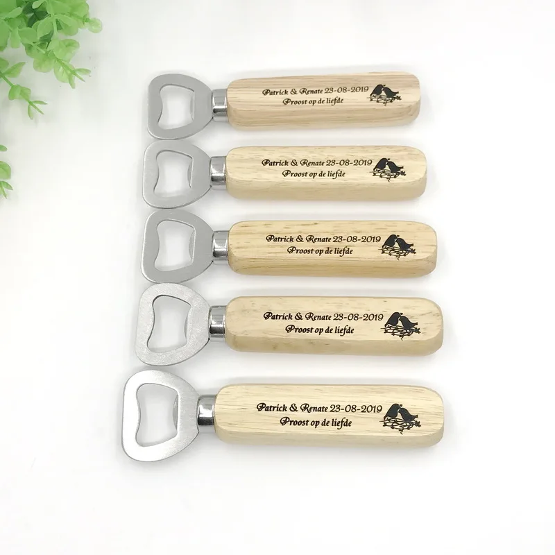 100 pces personalizado favores de casamento abridor