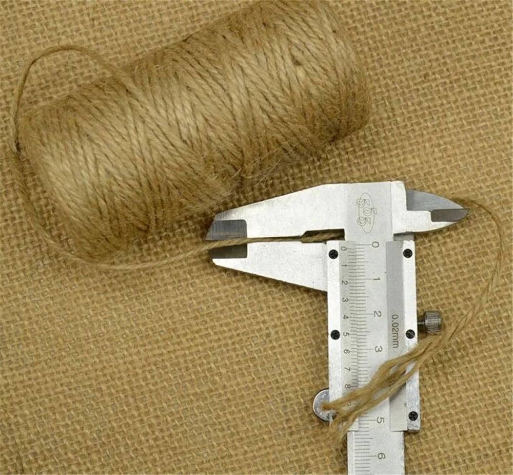 100m/roll 3 ply Natural Jute Hemp Twine Rustic String Cords Hemp rope Wrap Craft Making Decor Rope