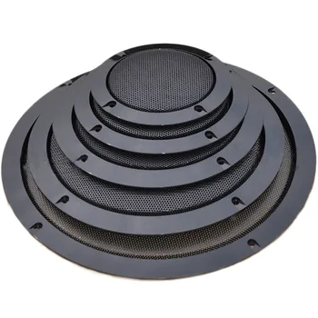 

For 2"/3"/4"/5"/6.5"/8"/10" inch Car Audio Speaker Conversion Net Cover Decorative Circle Metal Mesh Grille Protection #Black