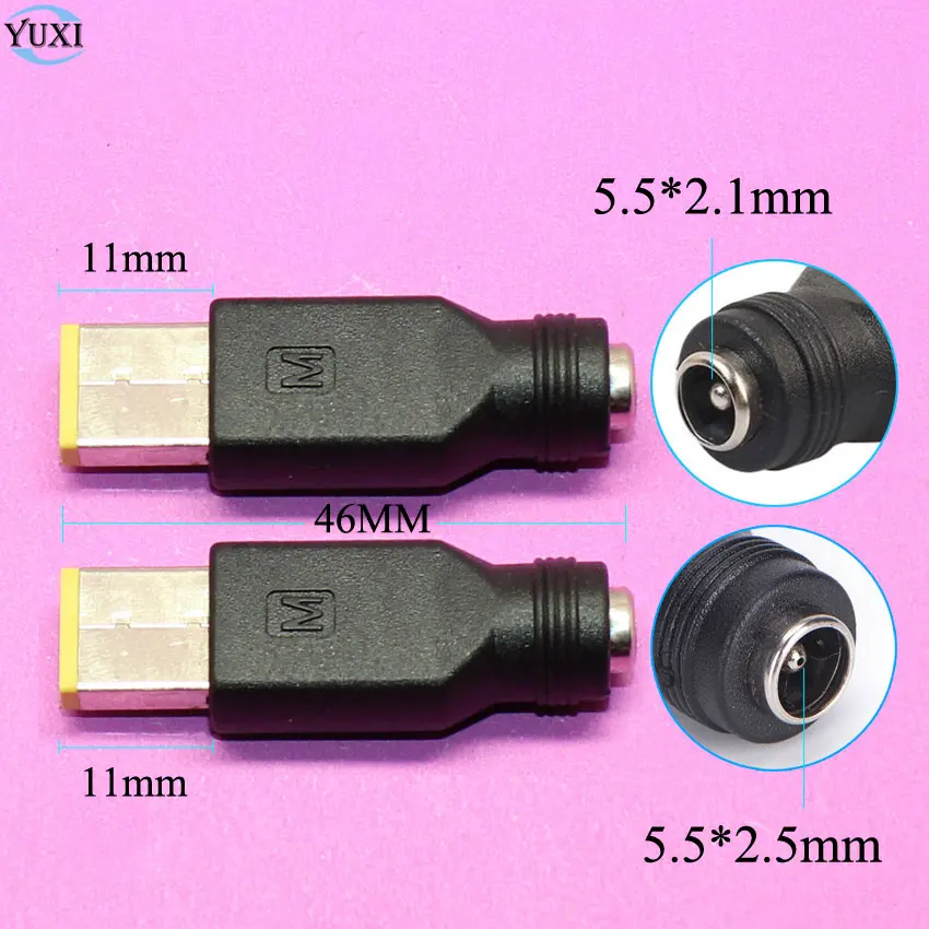 DC Power Adapter 5.5x2.1mm 5.5x2.5mm Female Square Plug Connector for Lenovo Laptop for ThinkPad Ultrabook X230S X1 Yoga 11 13