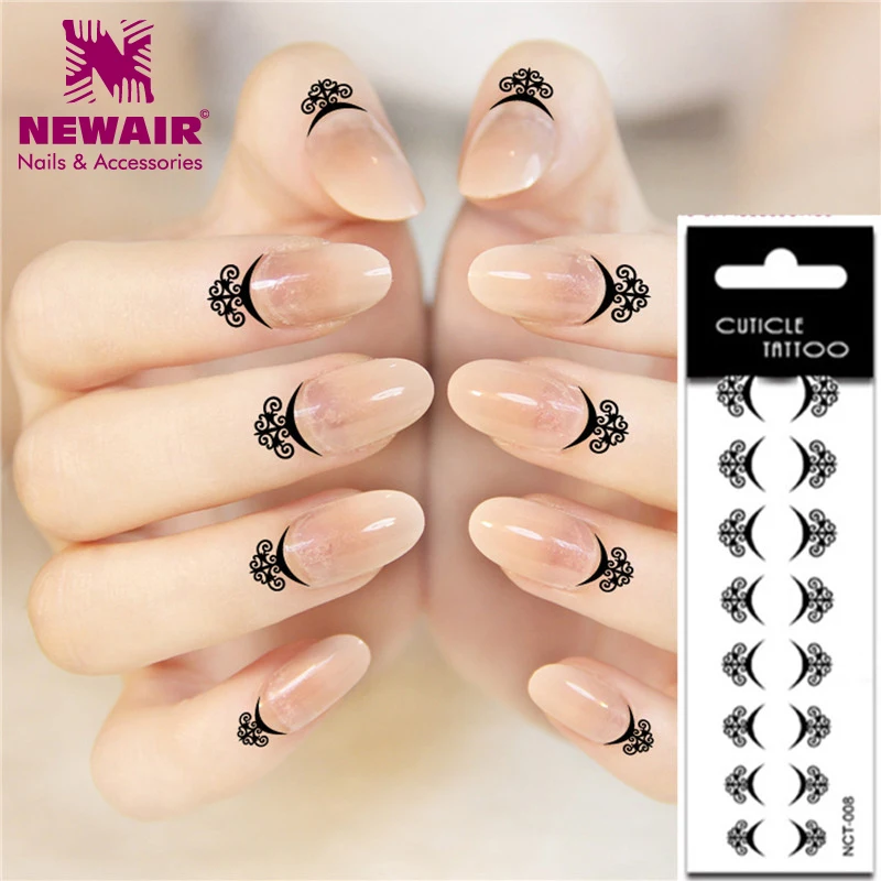 Black Cuticle Tattoos Waterproof Tattoo Sticker Waterproof Temporary