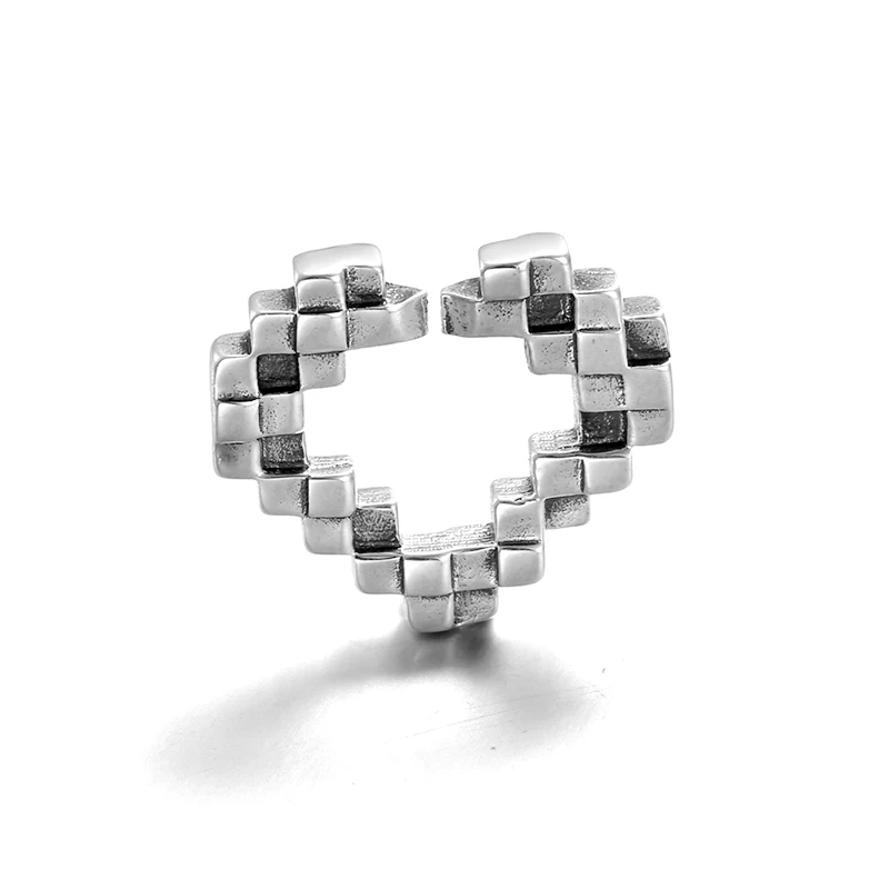 925 Sterling Silver Braided heart shape beads Hard Rubber X Bracelets For Women Jewellery European style Bracelet Men Jewelry
