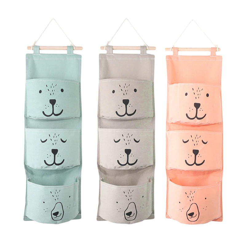 

Wall Hanging Storage Bags Linen Closet Children Room Organizer Pouch For Toys Books Cosmetic Sundries Organizer