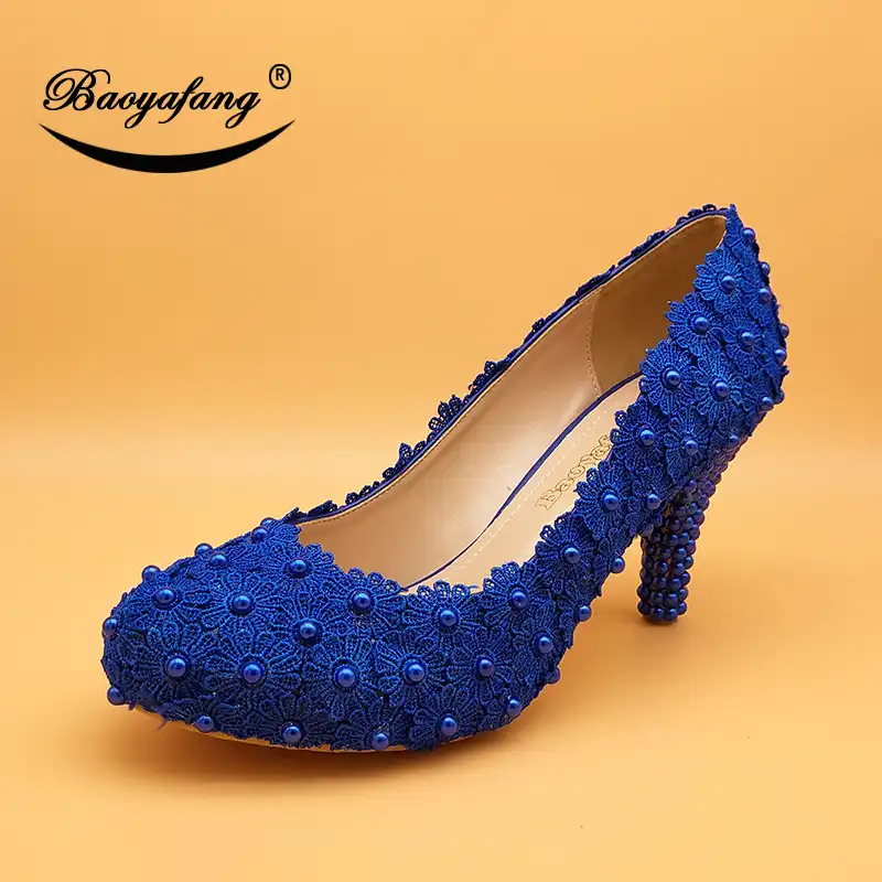 blue women dress shoes