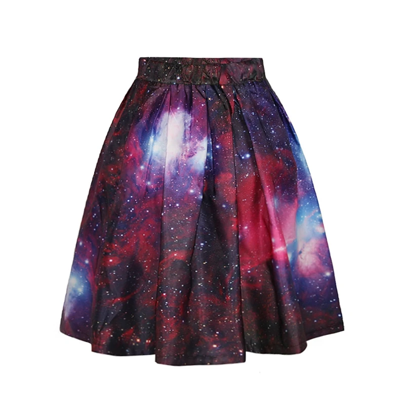 5 стилей Смешные Ван Гог галактика космическая юбка женские юбки модные сексуальные Высокая талия 3D печать плиссированные Длинные свободные пузырь юбка