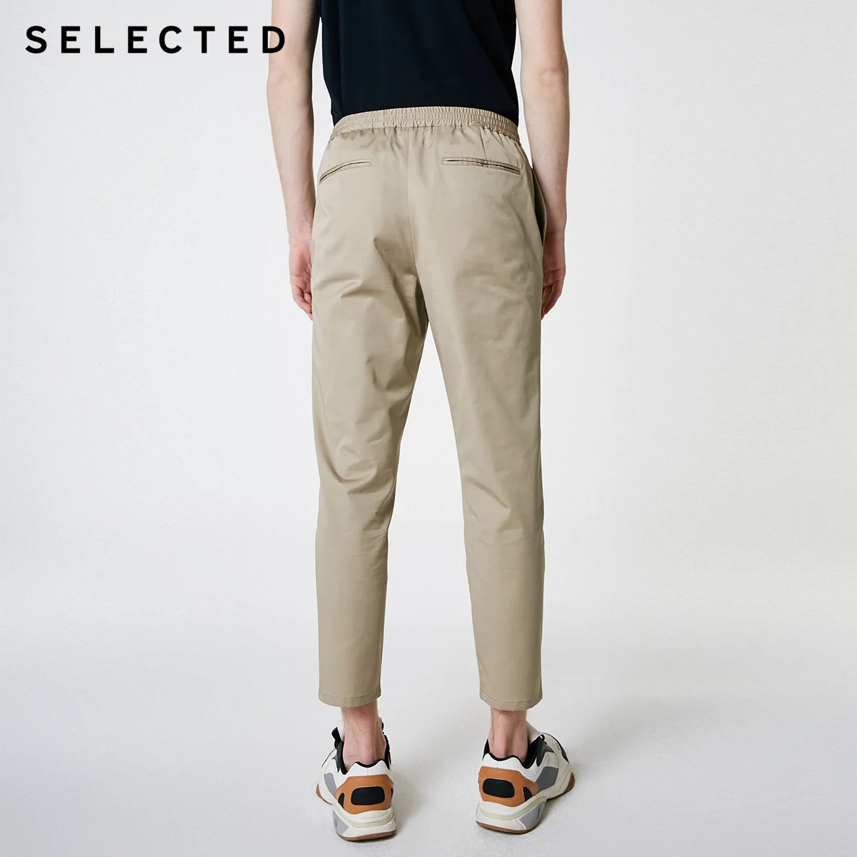 SELECTED Men s Cotton blend Pure Color Loose Fit Harem Pants S 419214543 3