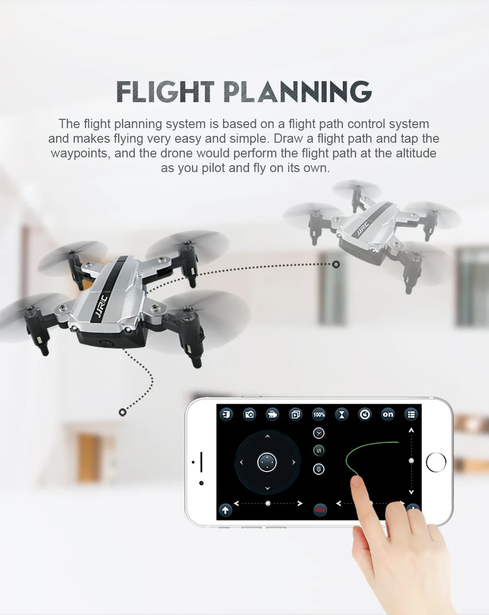 jjrc h54w foldable mini rc drone wifi fpv camera