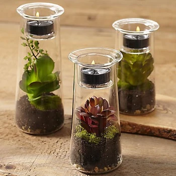 

landscape, European fashion, transparent glass, landscape Candlestick, fashion home accessories, candlelight dinner