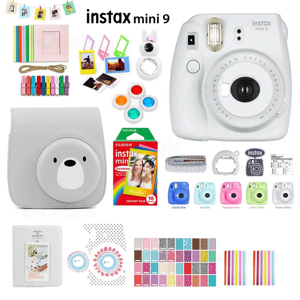 smoky white mini 9 set with rainbow