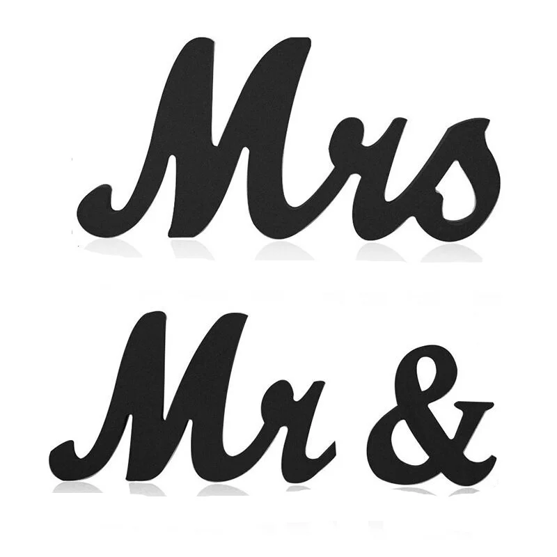 Белый MR& MRS деревянный украшение из букв Свадьба Романтический английский алфавит свадебный Декор знак День Святого Валентина Настольный орнамент