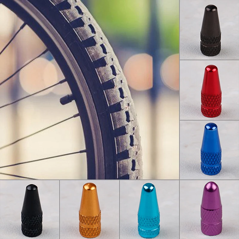 

Bicycle Tire Valve Dust 10Pcs Mixed color Aluminum Alloy Spikes Valve Caps High Pressure Cover for MTB Bike Road Accessories
