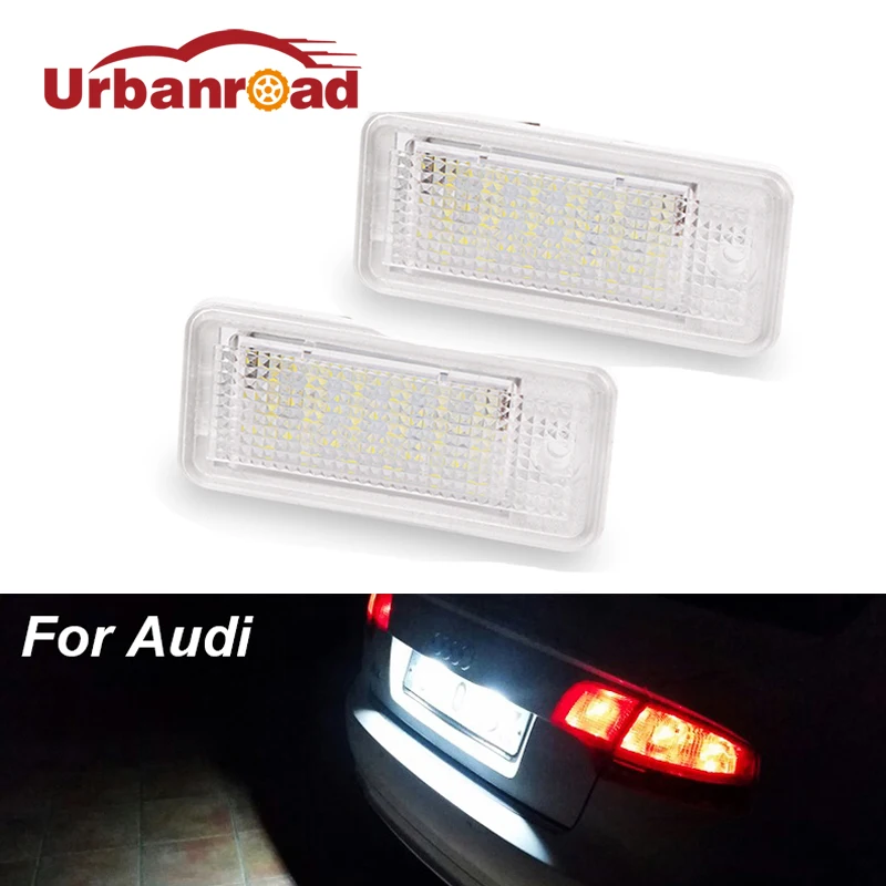 2pcs 6000k Led Number License Plate Light 18SMD 3w Led Car Number Plate For Audi A4 A6 C6 A3 S3