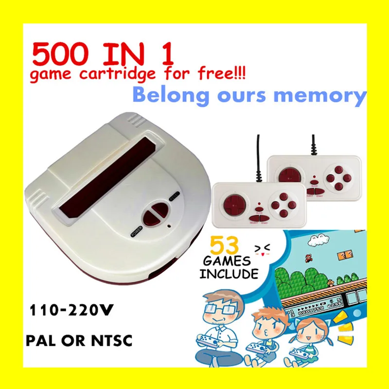 

HAMY TV Game Player and dendy video game console+53 classic games include+500 games play card+PAL or NTSC can choose+110v-220v