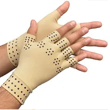 Лечение артрита Перчатки 1 пара облегчающая артрит нажим, боль восстанавливает суставы Магнитный медицинские перчатки поддержка Массажер для рук
