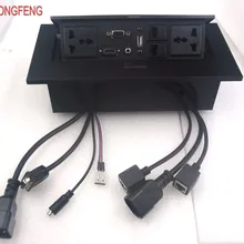 Специальный Лидер продаж Новые K514 мультимедийный настольный компьютер Универсальная Мощность Гнездовой HDMI Соединительная коробка офисная Конференция настольная розетка