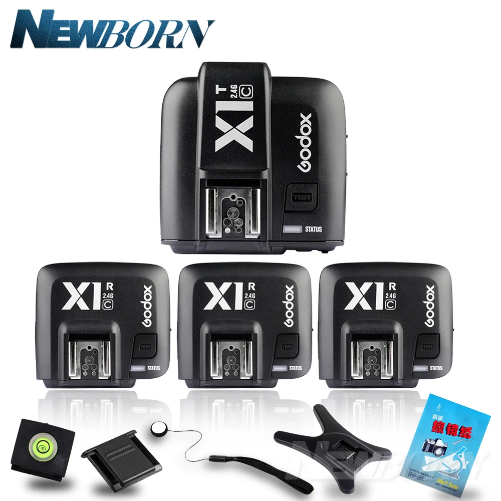 Godox x1c E-TTL II 2.4 г Беспроводной вспышка триггера+ 3 X x1r-c приемник для Canon EOS DSLR 6D 7D 60D 650D 700D 5diii tt685c v860c