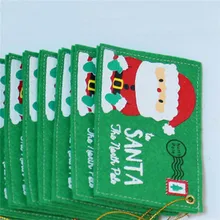 2 цвета Санта-Клаус красный/зеленый Рождественский кулон конверт дерево аксессуары маленький Рождественский подарок сумки для конфет вечерние дома Рождественский Декор