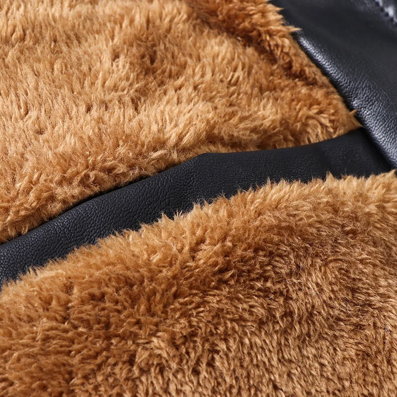 Новые брендовые зимние кожаные куртки Для мужчин флис теплые мотоциклетные замшевые куртки Мужской повседневные пальто Veste en cuir pour homme 6XL