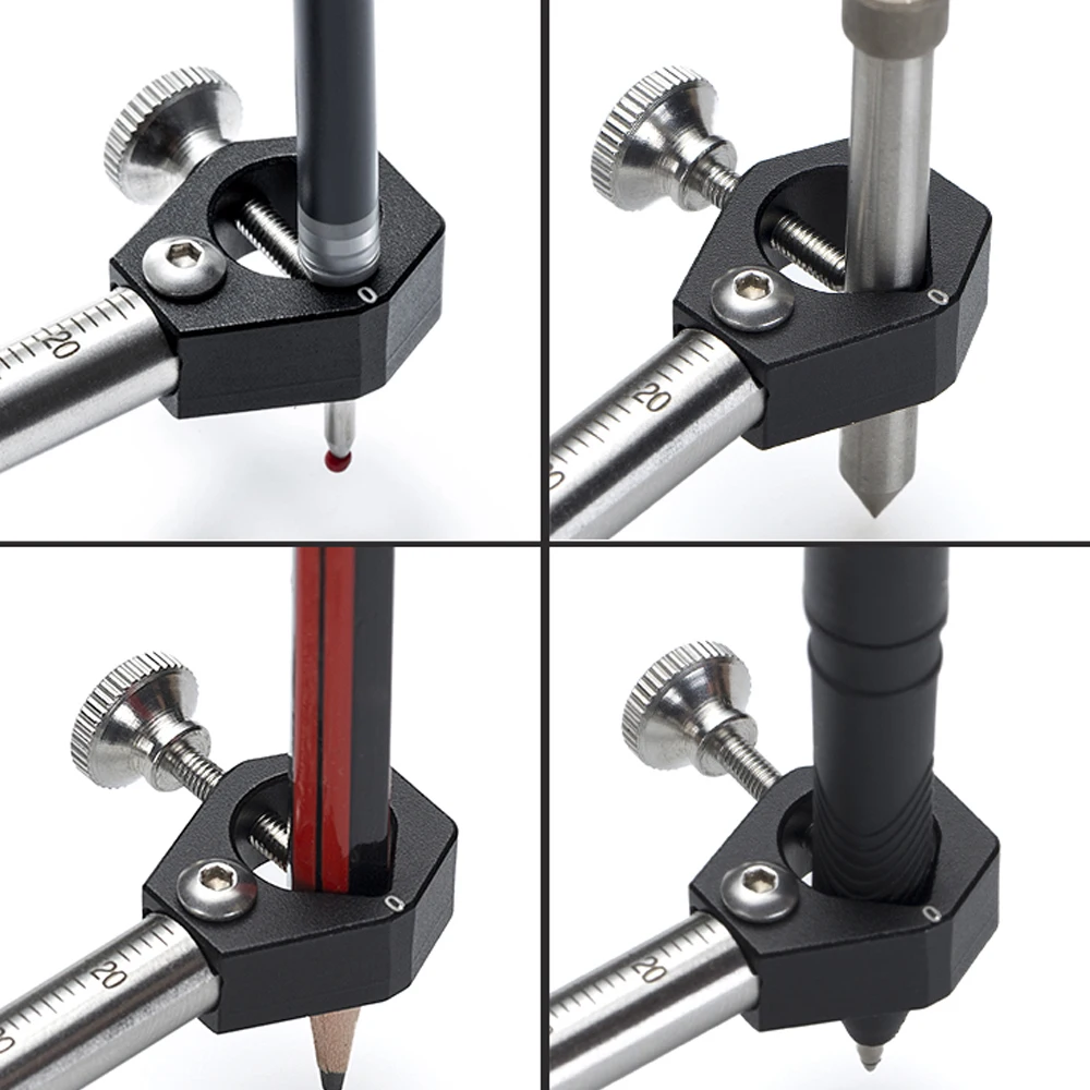 VISLONE Carpinter/ía Arco Lineal Herramienta de Dibujo Lineal Paralelo Scriber de Doble Prop/ósito Herramienta Multifuncional DIY Madera Trabajo Escribano Herramientas