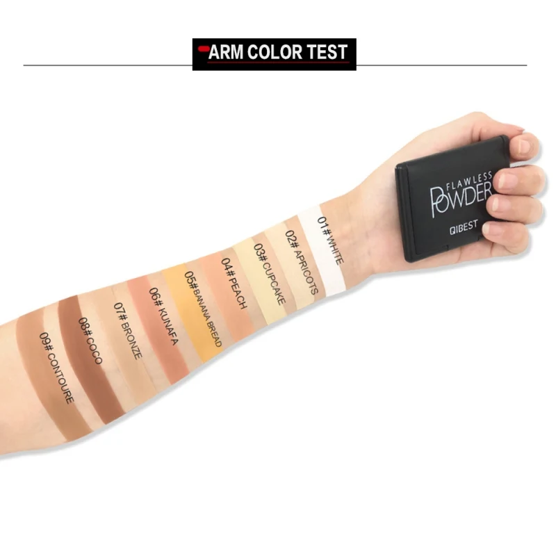 New Long-lasting Pressed Powder Oil-control Hide Pores Brighten Skin Color Waterproof Pressed Powder