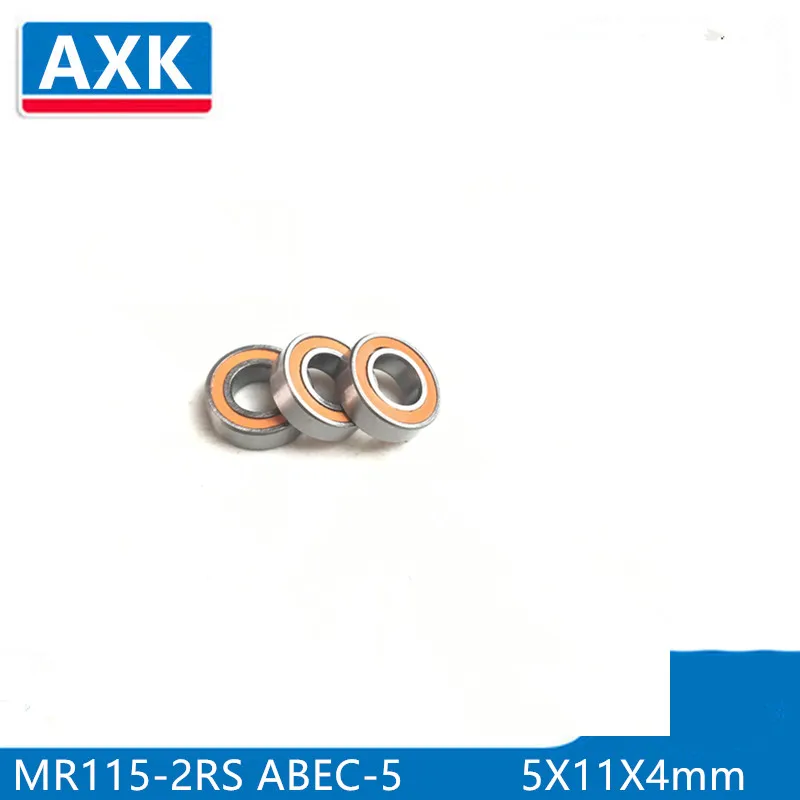 AXK MR115RS Bearing ABEC 3 (10PCS) 5X11X4 mm Miniature MR115 2RS Ball