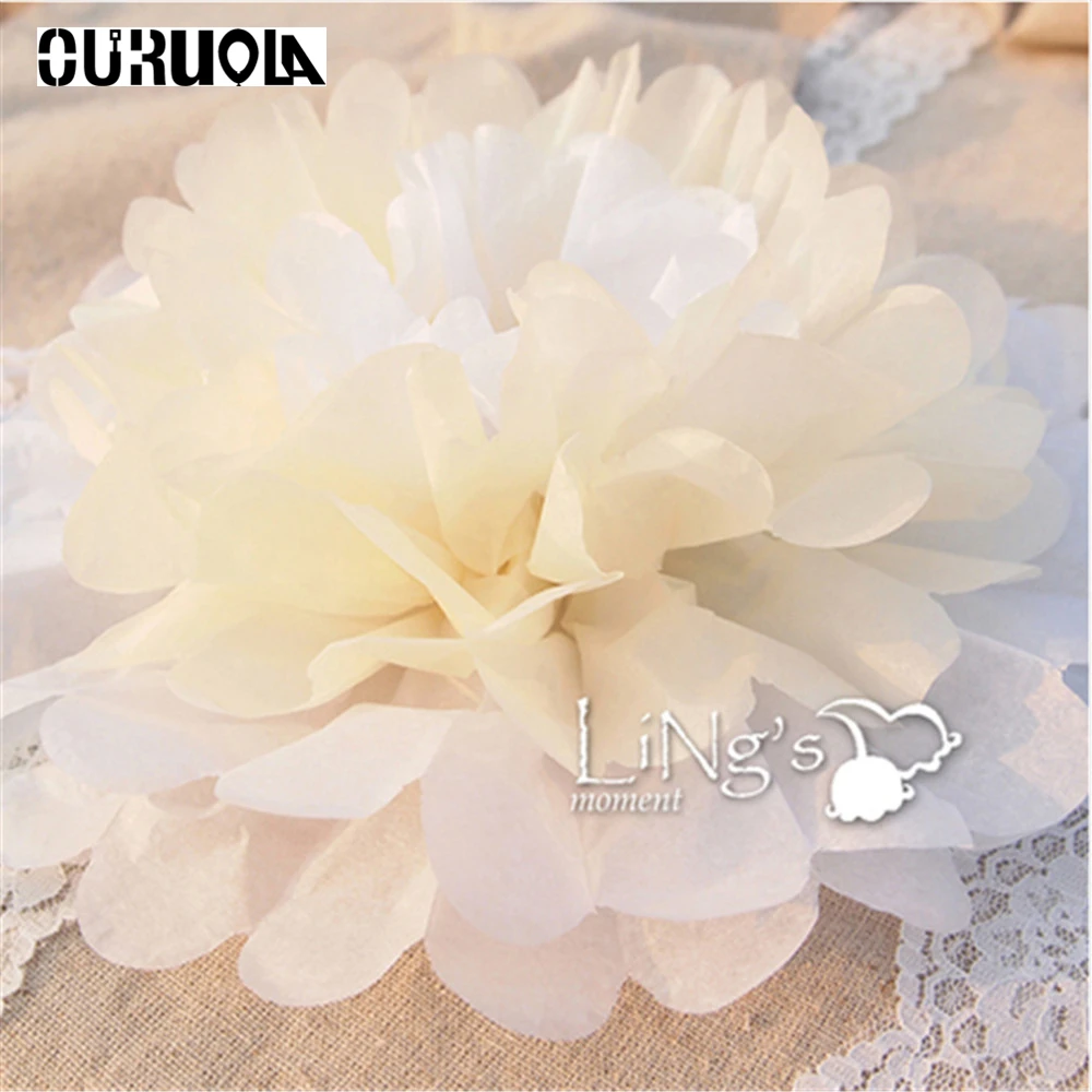 5pcs 10 giant paper flowers hanging artificial fake tissue flower paper flower hanging ball