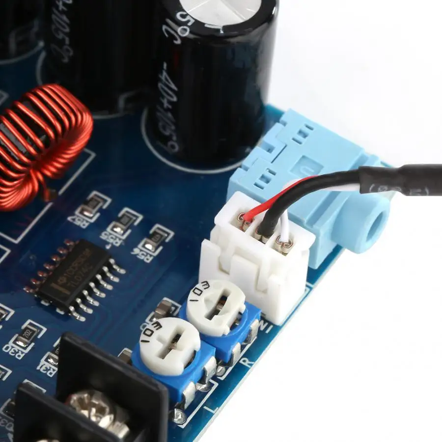 Мощность Плата усилителя DC 12 V 24 V TPA3116D2 2*150 Вт Цифровой аудио Плата усилителя 2 канальный вертолет с Boost крышки переключателей