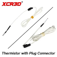 XCR3D 3D Printer Part 100k ohm B3950 NTC Thermistor Temperature Sensor HT-NTC100K 1 Meter 1.5m 2M Cable with Plug Connector