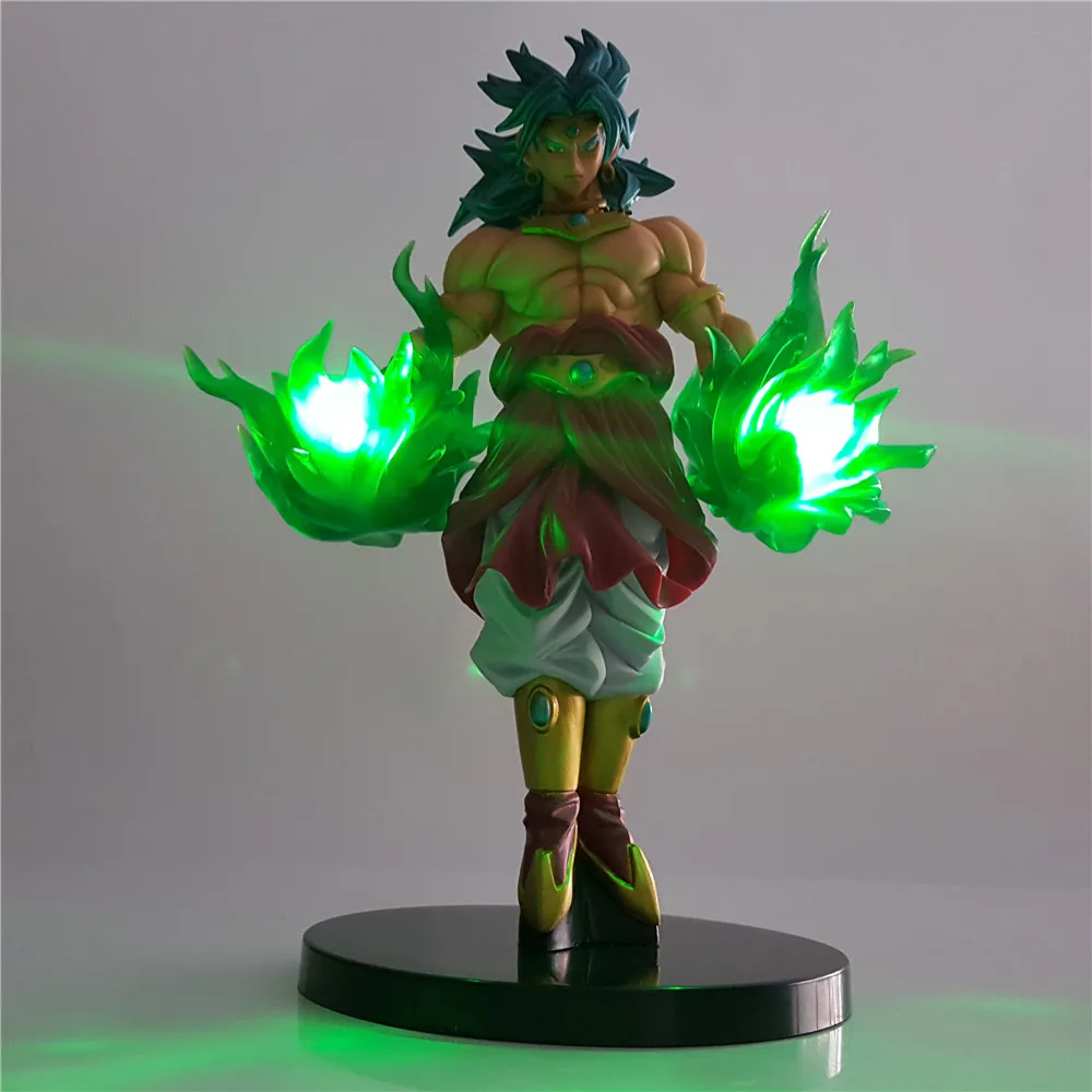 Dragon Ball Z фигурки Broly Brinquedo Зеленый эффект DIY светодиодный светильник Аниме