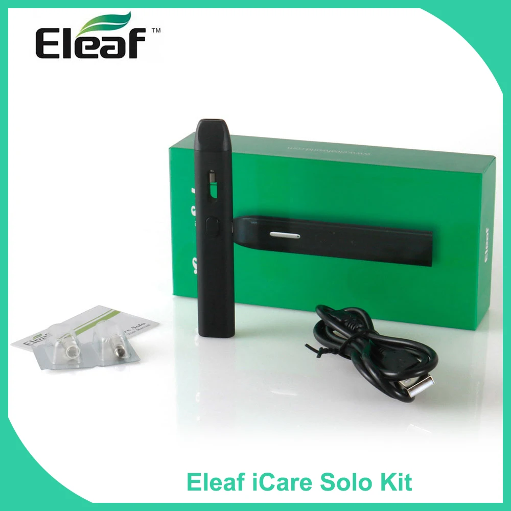100% Original Eleaf iCare Solo Starter Kit Eleaft All in One electronic cigarette Vape build in battery 320mAh eleaf vape15W
