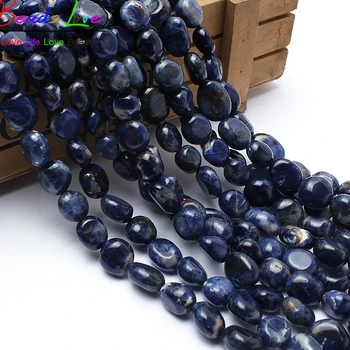 

Natural Shaped Stone Old Blue Sodalite Loose Beads For Jewelry Making 15inches 8-10mm Irregular Stone Beads Diy Bracelet
