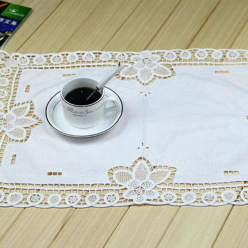 

QUNYINGXIU 100% Cotton Table Cloth Handmade Pastoral Rectangular Table Cover Home Banquet Tabelcloth 12*18 inch or 16*24 inch
