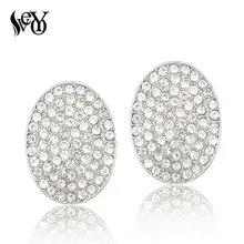 VEYO Мода Круглый полный горный хрусталь серьги гвоздики для женщин Свадебные серьги-кольца, модные ювелирные украшения
