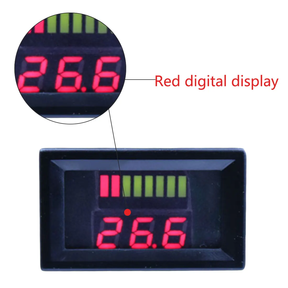 Mini Digital Voltmeter Ammeter DC 5 70V Panel Amp Volt Current Meter Tester Red/Blue Voltage