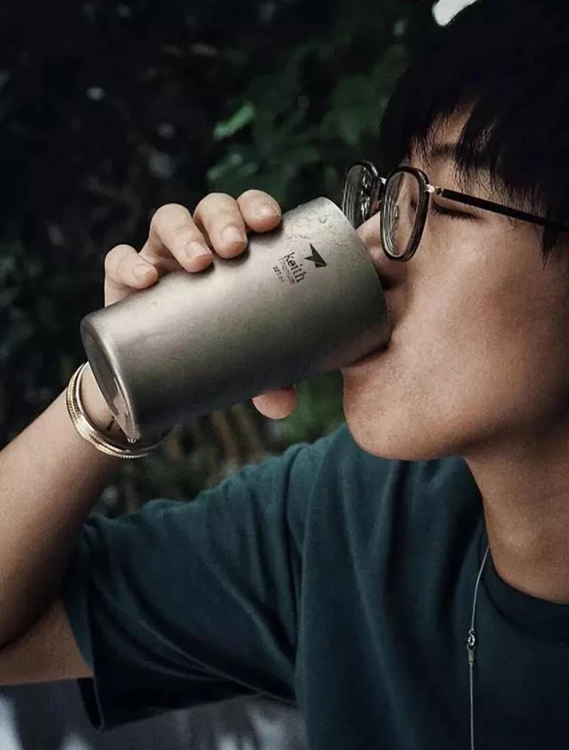 Caneca de Café do Copo de Chá Canecas de Viagem de Acampamento ao ar Livre de Beber para o Chá de Café Festa de Natal Keith Titanium Caneca Cerveja Suprimentos Bar 19 Copo de Chá Canecas de Viagem de