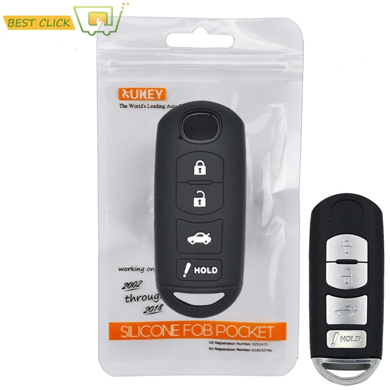 

4 Button Silicone Remote Key Cover Case Fit For MAZDA 3 6 MX-5 CX-3 CX-5 CX-7 CX-9 SCION IA Fob Shell Skin Protector 2016 2017