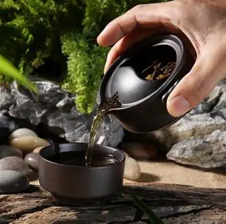 Китайский Чай горшок набор из фиолетовой глины чашки быстро и легко пузырь Zisha