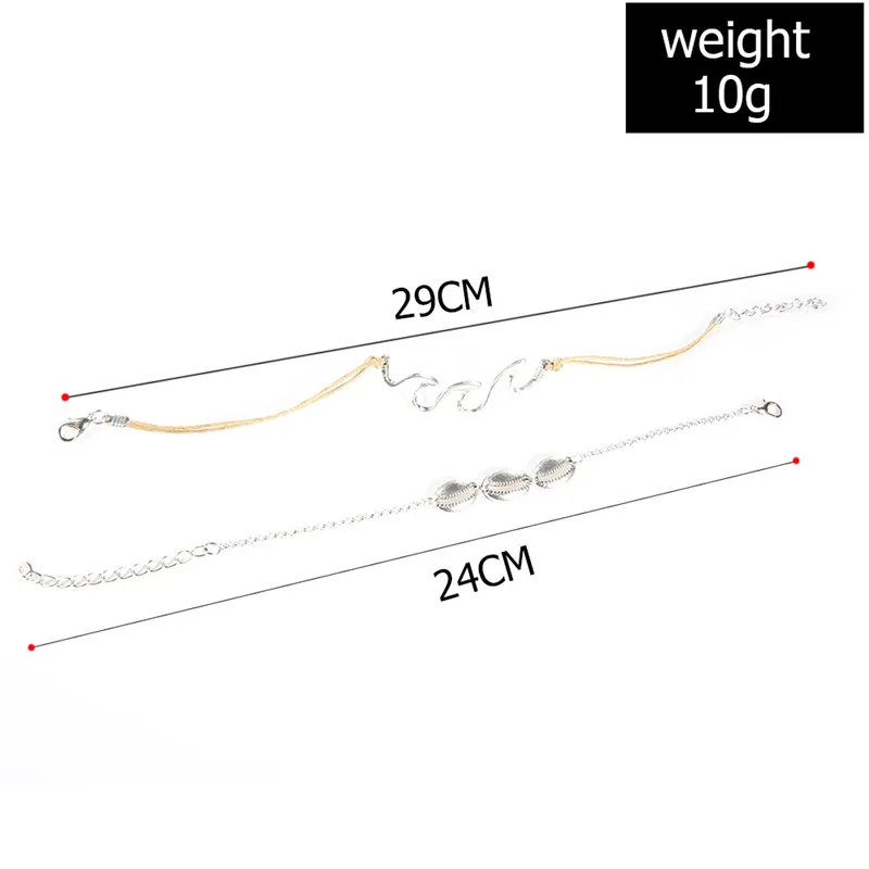 Браслет на лодыжку, богемский стиль, пляжный волнистый ножной браслет, женский темперамент, модный ювелирный браслет, браслет на щиколотке, новинка
