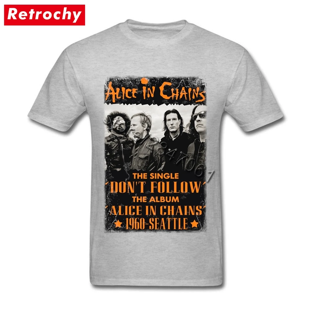 

80s Style Vintage Alice In Chains T Shirt Men Shirt for Men BGrunge Metal Tshirt Cheap Band Tee Shirts Short Sleeved T-shirt