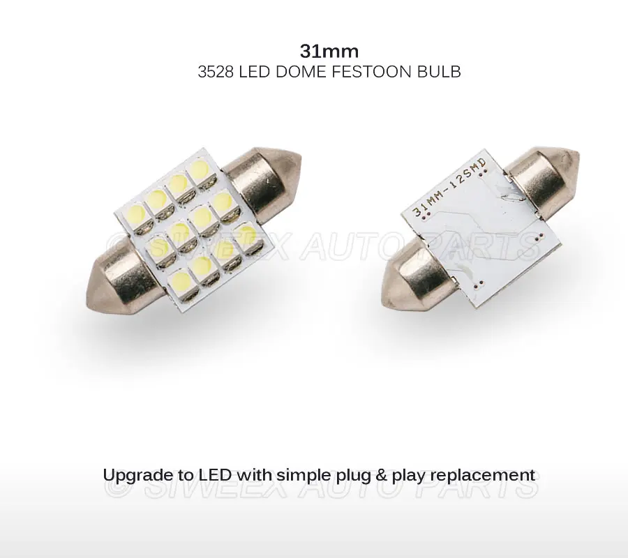 31 мм 3528 1210 SMD 12 светодиодный Авто купольная гирлянда для интерьера, карта освещения, лампа для постоянного тока 12 В, синий, зеленый, красный, голубой, белый