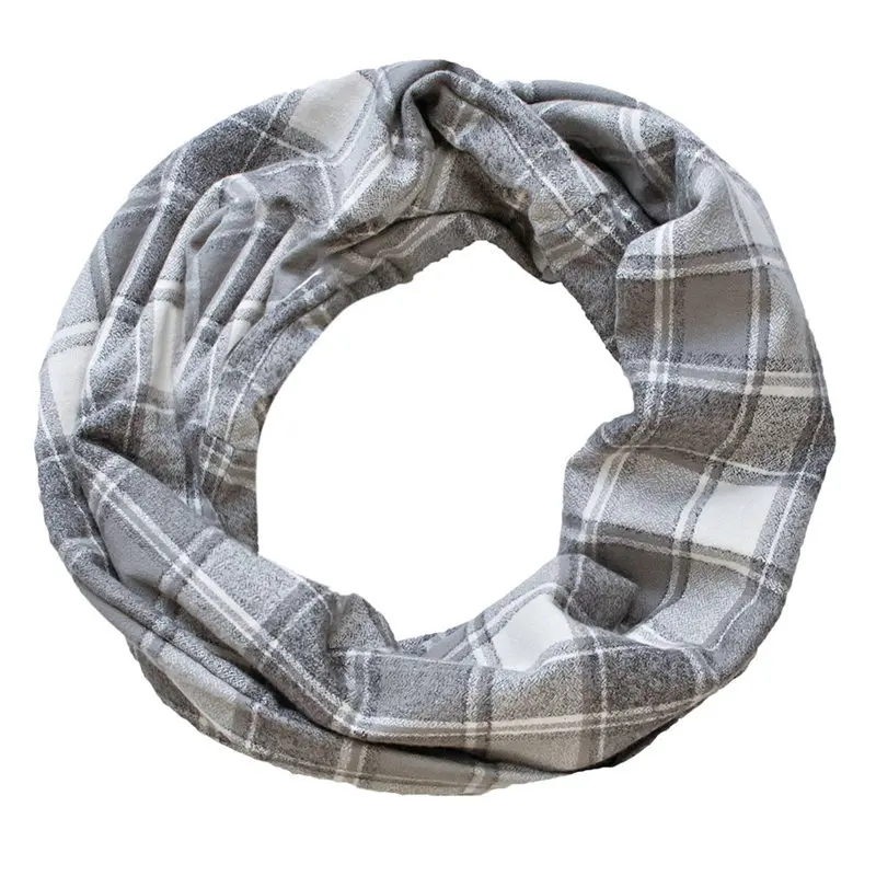 Women Loop Scarf Infinity Wrap Hidden Zipper Pocket Warm Travel Couple women's scarves handkerchief hijab scarf 40MA0813