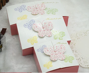 

Free Shipping 20pcs/lot Butterfly Design Bisuit Paper Box Party Baking Package