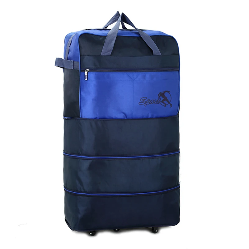 large travel bag on wheels Oxford Airline Checked Bag Foldable Luggage Moving Storage Bag Multifunctional Men Travel Bags 27T