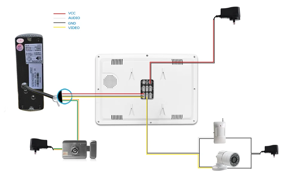 JeaTone 1200TVL видеодомофоны Системы 7 "Hands-free двойной Связь Indoor монитор камеры двери для частного дома безопасности