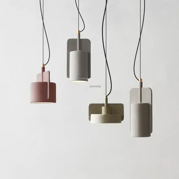 

Nordic LED Lighting Light Fixture Personality Creative Macaron Decoration Cement Pendant Lights Loft Minimalist Pendant Lamp